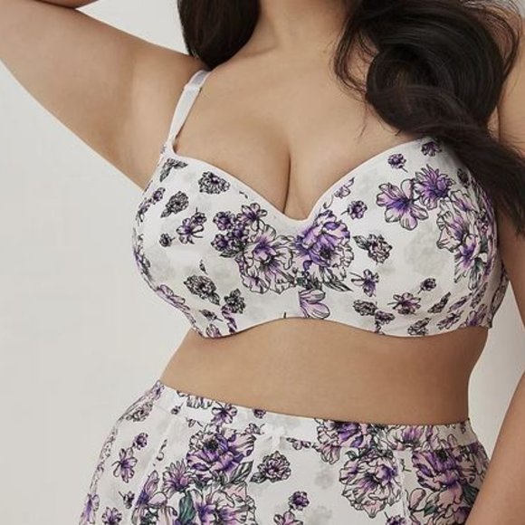 Torrid 44F Full-Coverage Balconette Lightly Lined Print 360° Back Smooth… - Picture 1 of 2